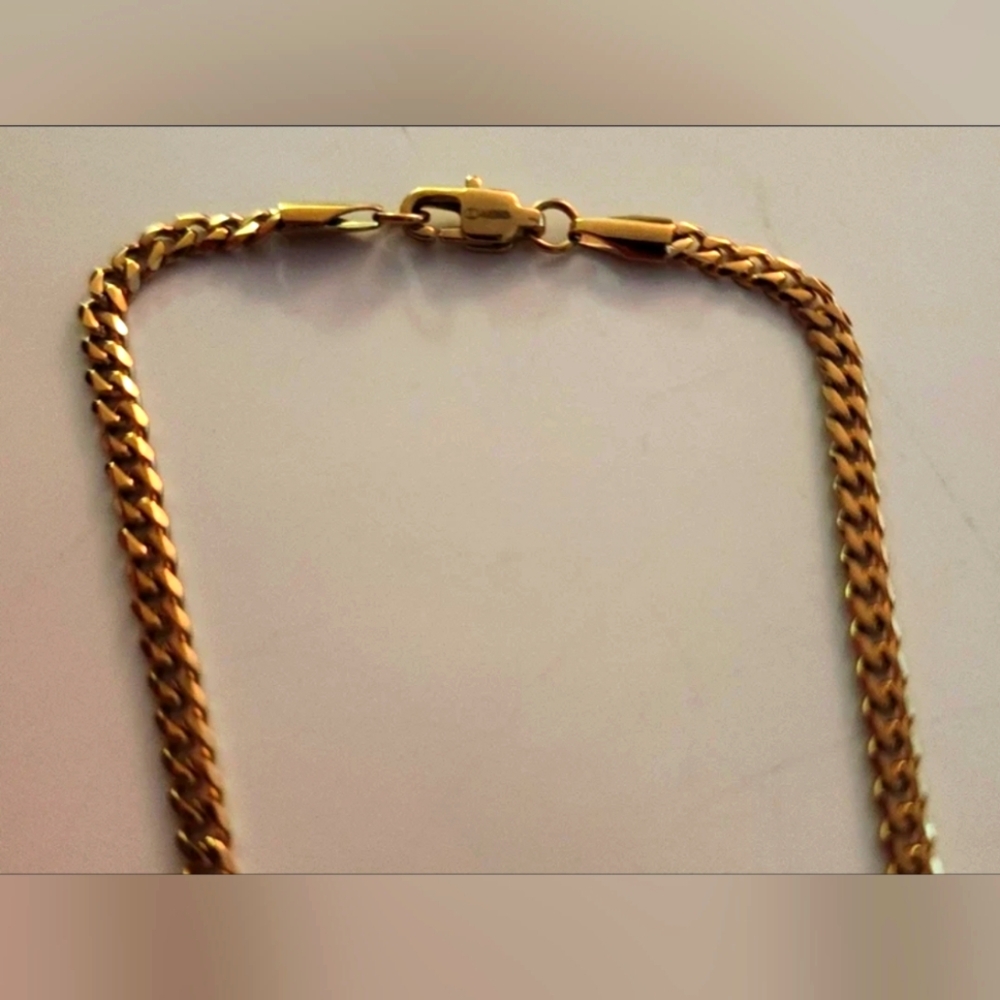 Mens New Stainless Steel Gold Chain, Unisex, 19.5 Inches - Picture 5 of 6